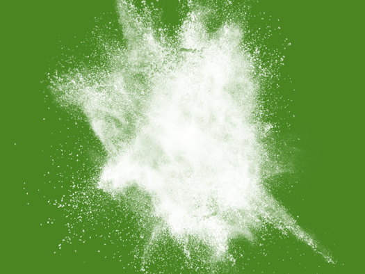 White powder featuring dispersing agent for minerals